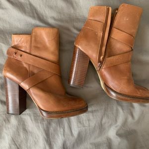 Leather Steve Madden booty heels